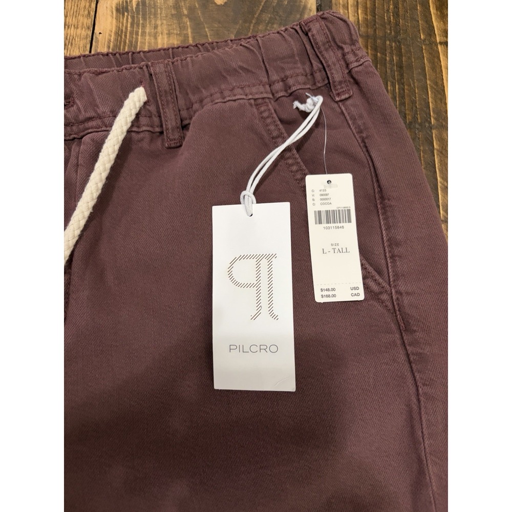 NWT Anthropologie Pilcro Tie Waist Wide Leg Pants L Tall Cocoa - Picture 6 of 11